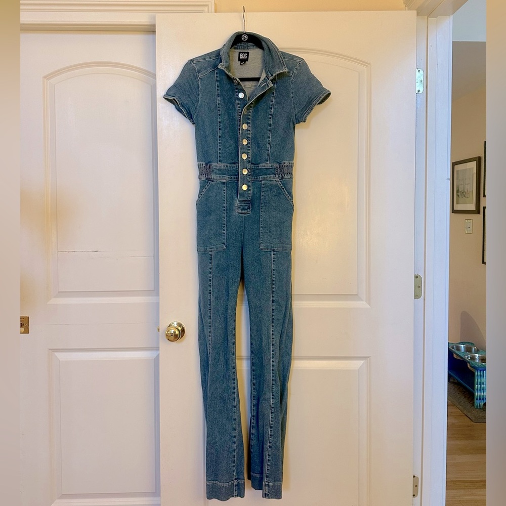 BDG size 6 denim bootcut button up jumpsuit